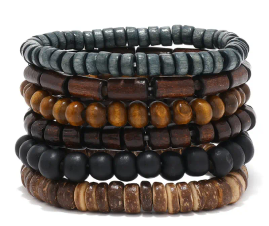 Wooden Beads &  Coconut Shell Bracelets