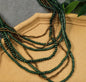 Green wooden & glass bead necklace. Multiplayer.