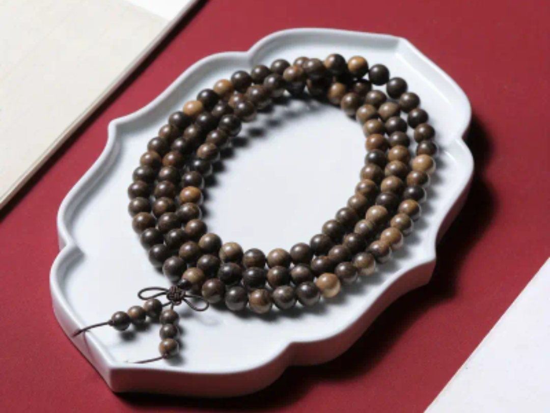 Indonesian Agarwood bracelet/necklace. 8mm . 108 beads.  Natural scent