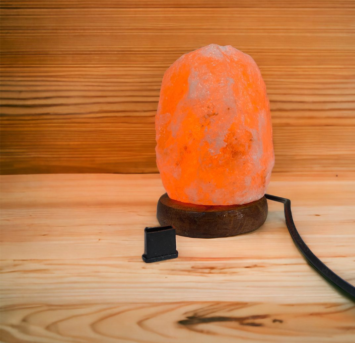 Himalayan Salt Lamp. Natural. Small USB. Colour changing